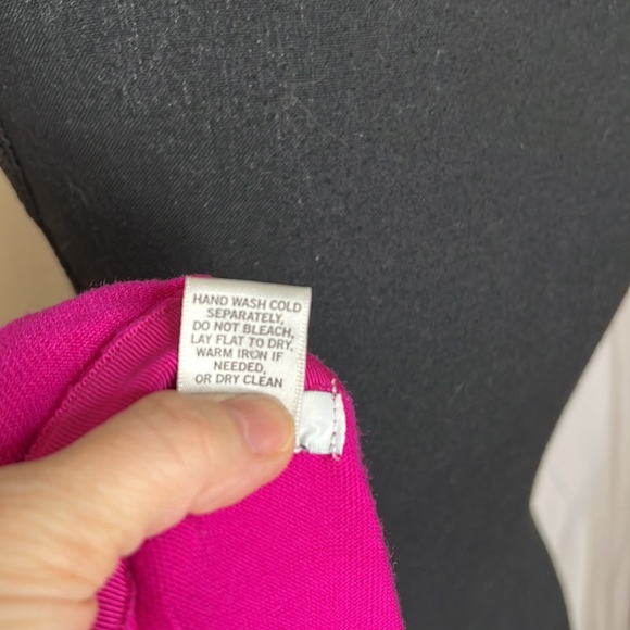 Cache Hot Pink Sweater with Ruffles and Gold Detail size Medium - Picture 5 of 5
